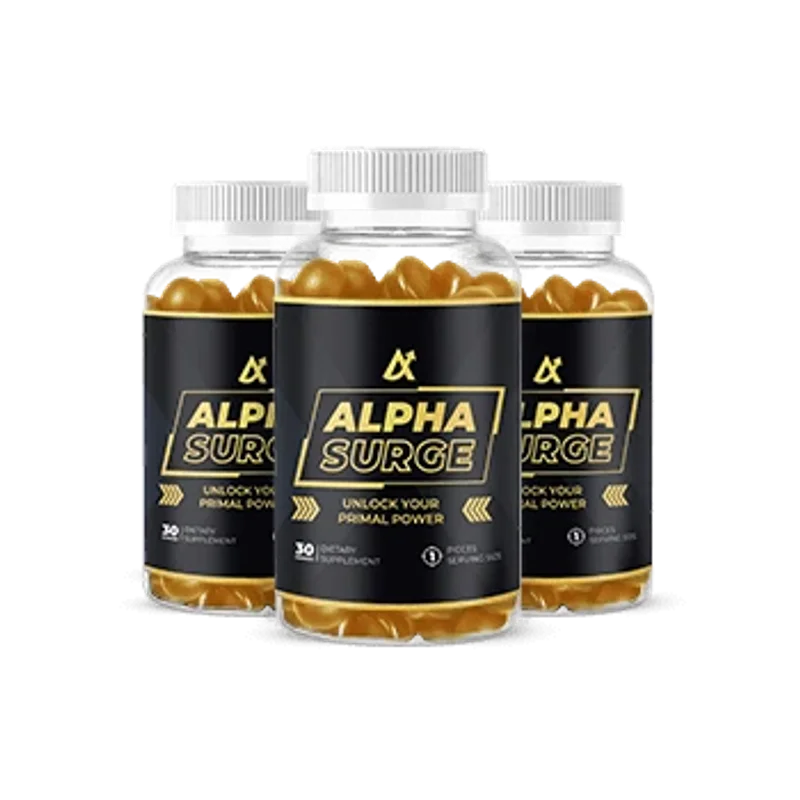 Alpha Surge Men's Wellness Supplement Bottle (3 Bottle / 90 Day Pack)