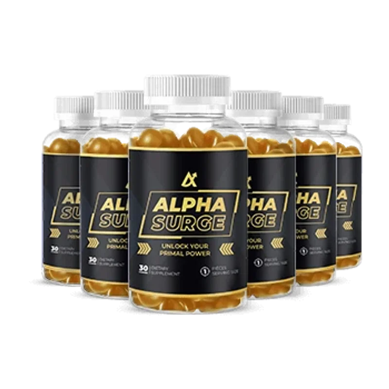 Alpha Surge Men's Wellness Supplement Bottle (6 Bottle / 180 Day Pack)